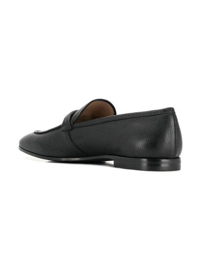 Shop Ferragamo Gancini Loafers In Black