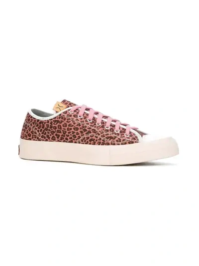 Shop Visvim Leopard Print Sneakers In Pink