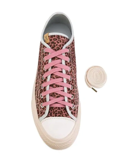 Shop Visvim Leopard Print Sneakers In Pink