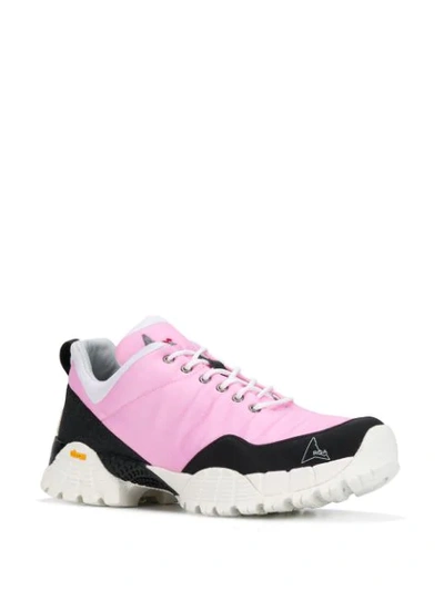 Shop Roa Oblique Hiking Sneakers In Pink