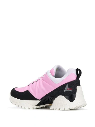 Shop Roa Oblique Hiking Sneakers In Pink