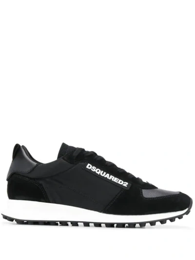 Shop Dsquared2 Low Panelled Runner Sneakers In Black