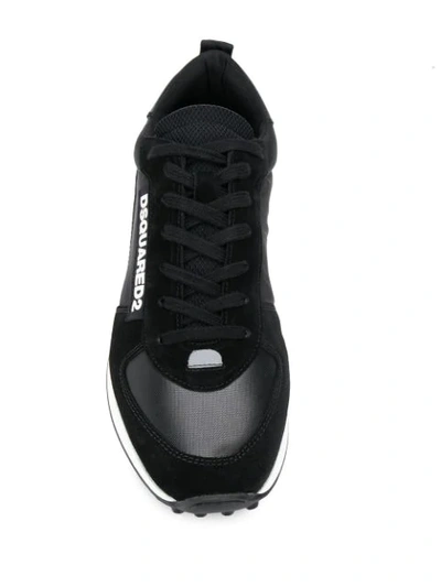 Shop Dsquared2 Low Panelled Runner Sneakers In Black