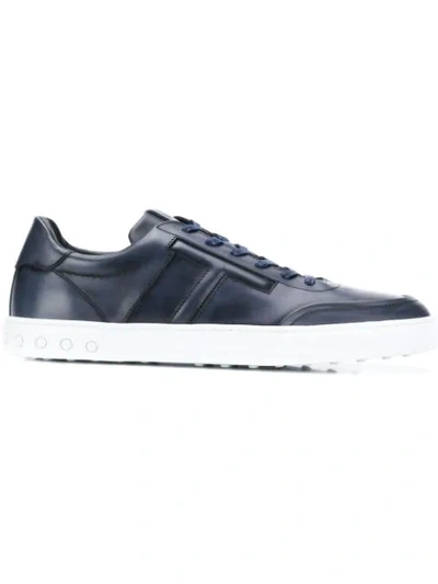 Shop Tod's Classic Low-top Sneakers In Blue