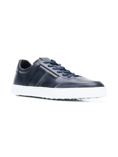 Shop Tod's Classic Low-top Sneakers In Blue