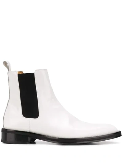 Shop Ami Alexandre Mattiussi Chelsea Boot In White