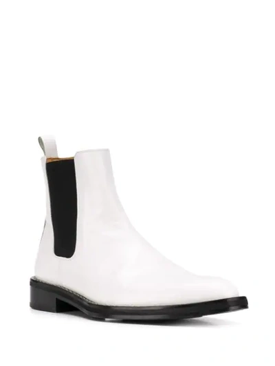 Shop Ami Alexandre Mattiussi Chelsea Boot In White