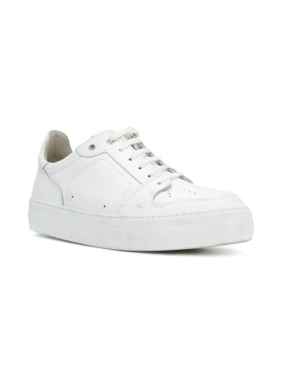 Shop Ami Alexandre Mattiussi Low Top Trainers With High Sole In White