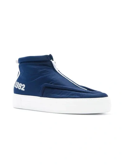 Shop Joshua Sanders 1982 Hi Top Sneakers In Blue