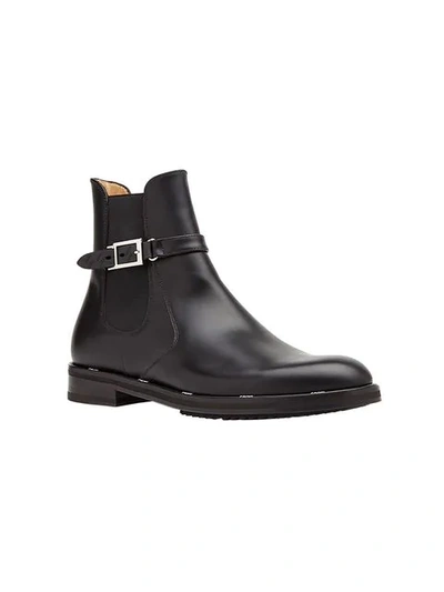 Shop Fendi Buckle Ankle Boots In Black