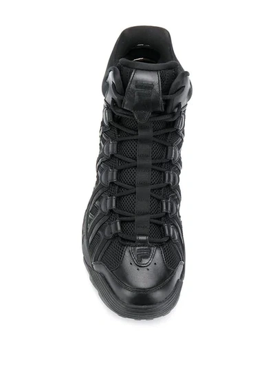 Shop Fila Hi-top Oversized Sole Sneakers In Black