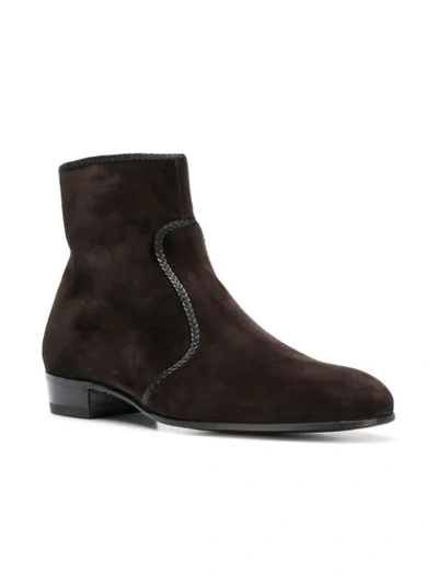 Shop Lidfort Panelled Ankle Boots - Brown
