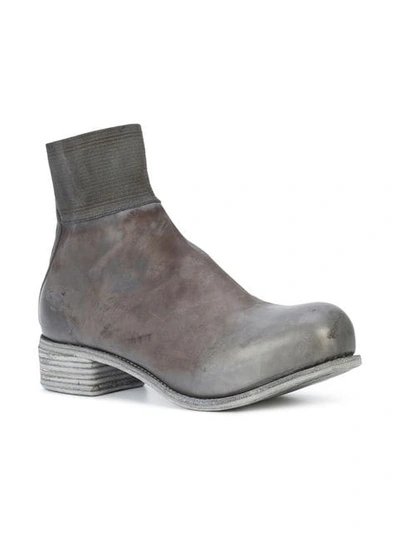 Shop A Diciannoveventitre Kangaroo Knitted Top Band Boots In Grey