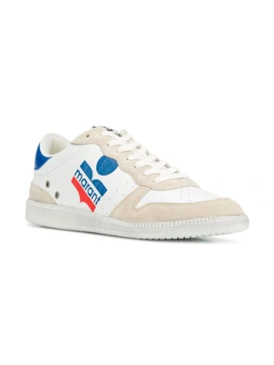 Shop Isabel Marant Logo Sneakers In White