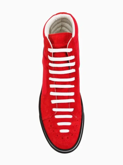 Shop Givenchy Contrast Panel Hi In Red