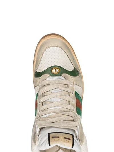 Shop Gucci Virtus High-top Sneakers In Neutrals