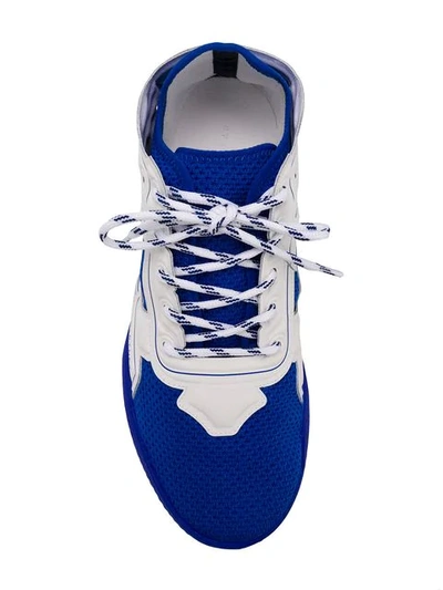 Shop Stella Mccartney Loop Sneakers In 4303 White Cobalt