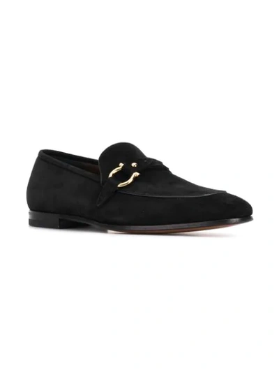 Shop Ferragamo Gancini Moccasins In Black