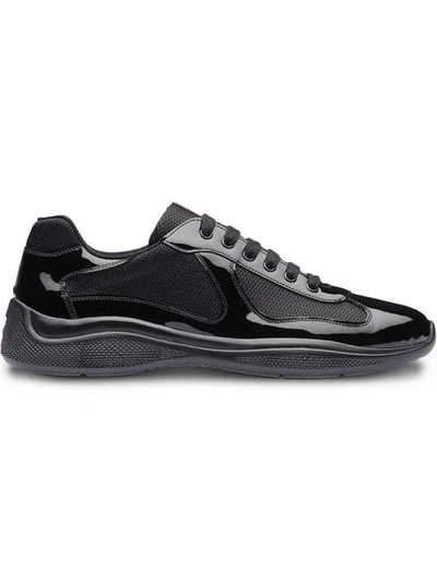 Shop Prada Technical Sneakers In Black