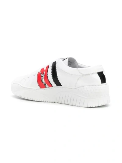 Shop Just Cavalli Colour-block Sneakers In White