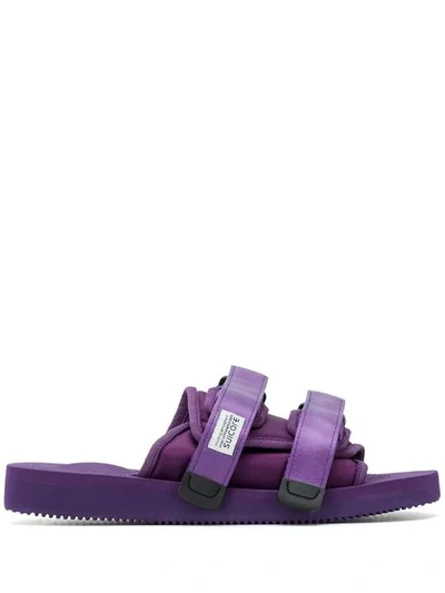 Shop Suicoke Touch Strap Slides In 020viola