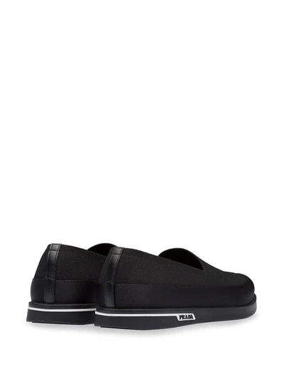 Shop Prada Sock-style Loafers In Black