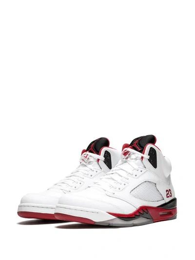 Jordan Air  5 Retro Sneakers In White