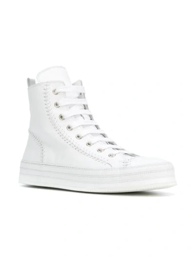 Shop Ann Demeulemeester Hi-top Sneakers - White