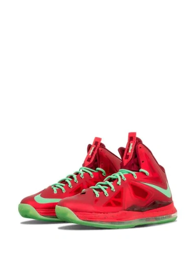 Nike Lebron 10 Sneakers In Red