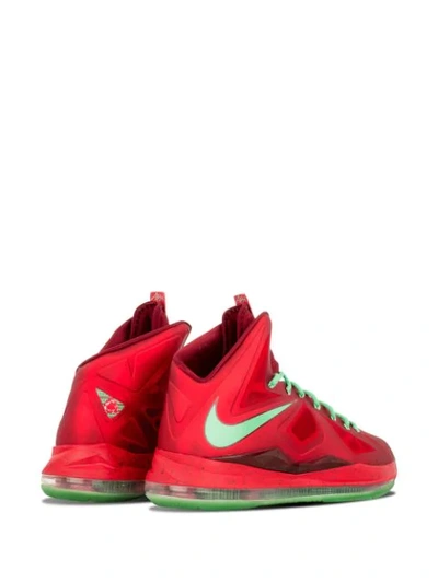 Nike Lebron 10 Sneakers In Red