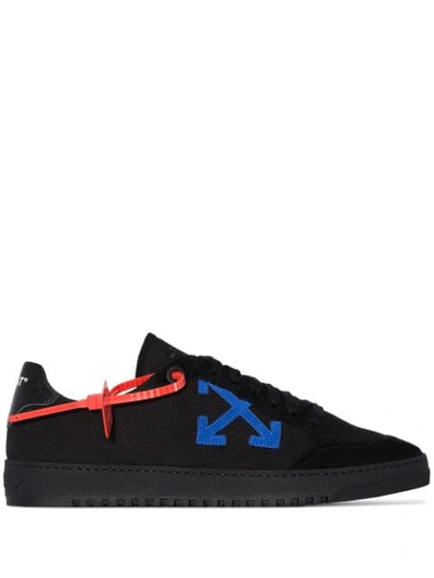 OFF-WHITE LOGO LOW-TOP SNEAKERS - 黑色