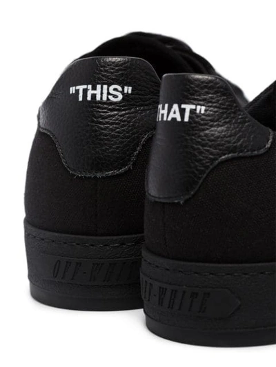 OFF-WHITE LOGO LOW-TOP SNEAKERS - 黑色