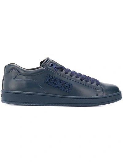 Shop Kenzo Tennix Sneakers In Blue