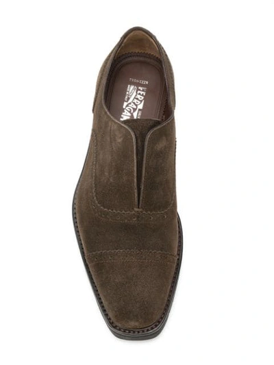 Shop Ferragamo Slip-on Shoes In Brown