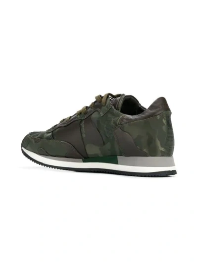 Shop Philippe Model Tropez Camouflage Sneakers - Green