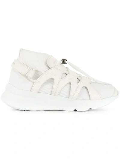 Shop Alexander Mcqueen Drawstring Lace-up Sneakers In White
