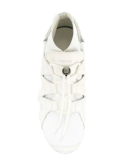 Shop Alexander Mcqueen Drawstring Lace-up Sneakers In White