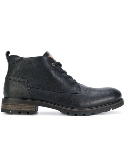 Shop Tommy Hilfiger Lace Up Boots In Black