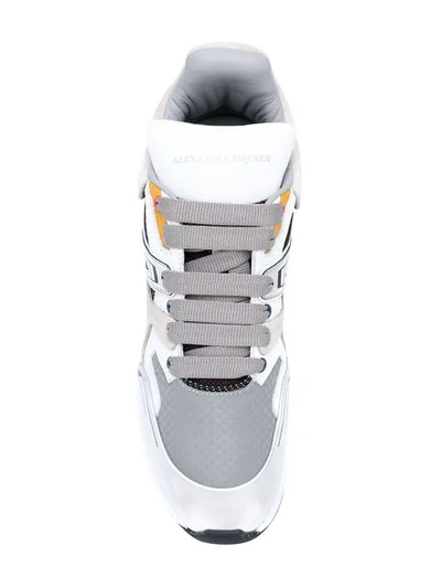 Shop Alexander Mcqueen Chunky Sole Sneakers In 8469 Grey