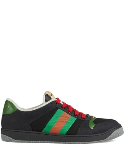 Shop Gucci Screener Sneakers In Black