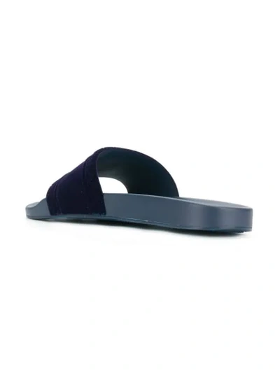 Shop Versace Medusa Slides In Blue