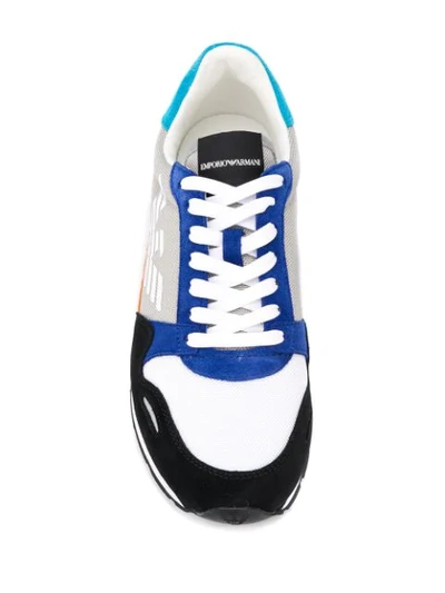 Shop Emporio Armani Sneakers In Colour-block-optik In White
