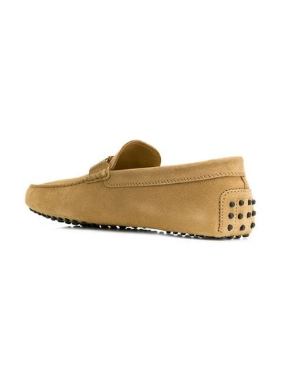 Shop Tod's Double T Loafers In Neutrals