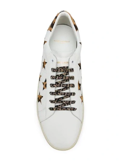 Shop Saint Laurent Court Classic Ls/06 Stars Sneakers In White