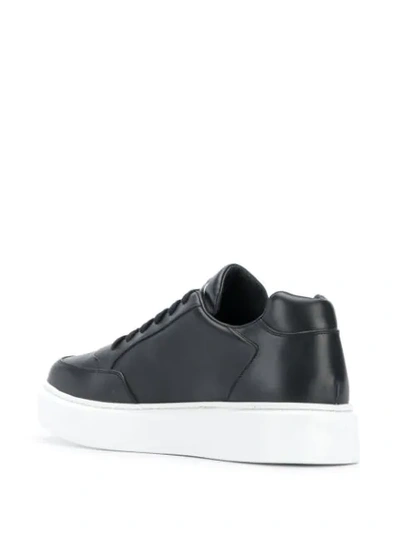 Shop Prada Thick Sole Sneakers In Black