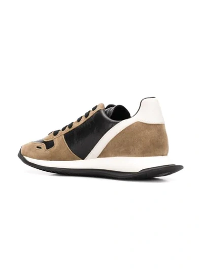 Shop Rick Owens Panelled Low-top Sneakers In Neutrals