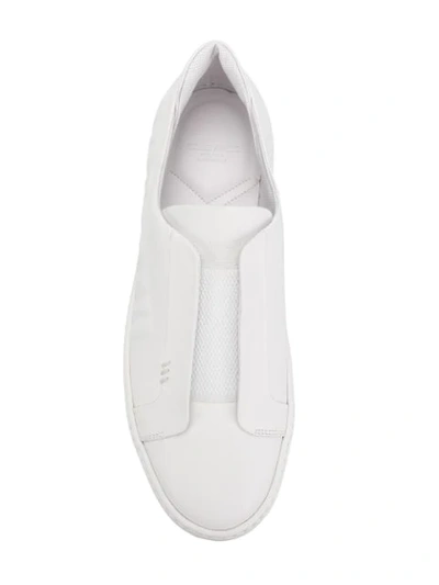 Shop Giorgio Armani Emblossed Slip In White