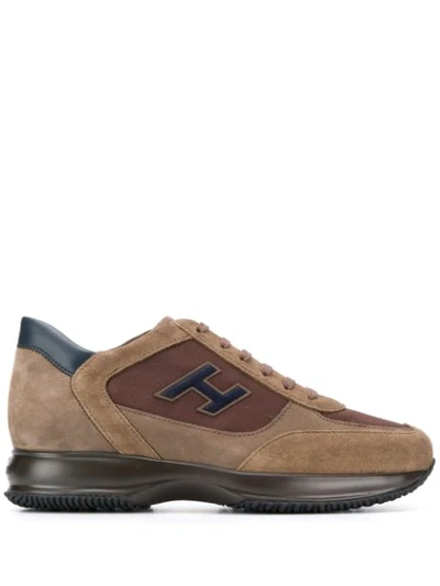 Shop Hogan Chunky Sneakers In Brown