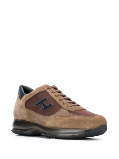 Shop Hogan Chunky Sneakers In Brown