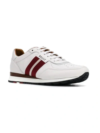 Shop Bally Lace-up Sneakers In White